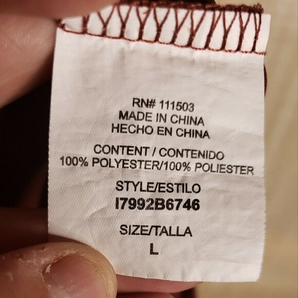 Lily White Womens Brown Flowy High Low Blouse Large - Picture 8 of 8